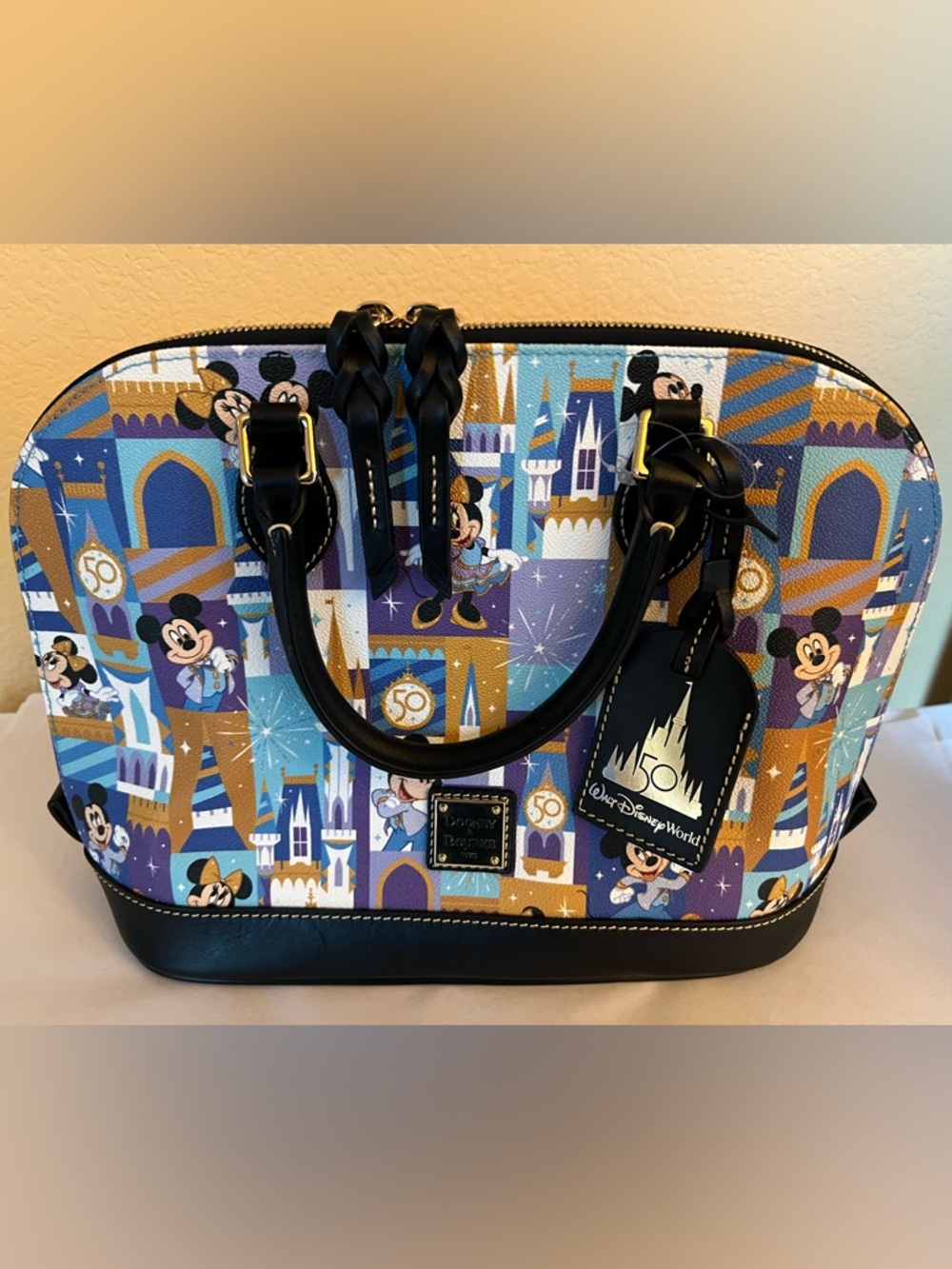 2021 Dooney & Bourke Walt Disney World 50th Anniversary Satchel Bag